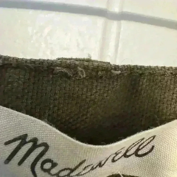 Madewell green camp pants utility cropped elastic waist patch pocket casual. - Picture 8 of 8